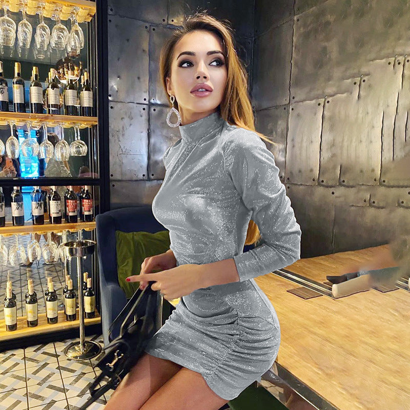 Backless V‑Neck Bodycon Mini Dress – Sexy “Buttocks Temperament” Party Gown