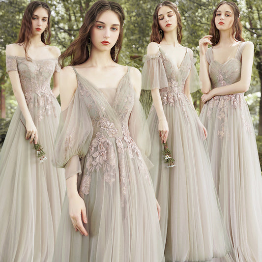 Fairy Tulle Bridesmaid Dress – Elegant Sleeveless Gown for Weddings & Events