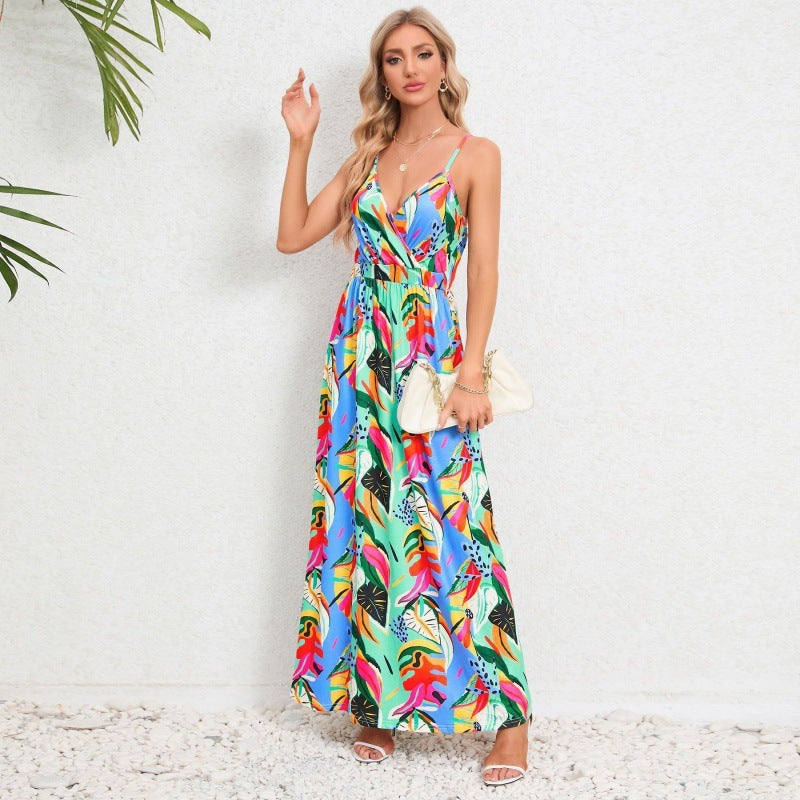 Backless Slimming Maxi Dress – Sleek & Adjustable for Women