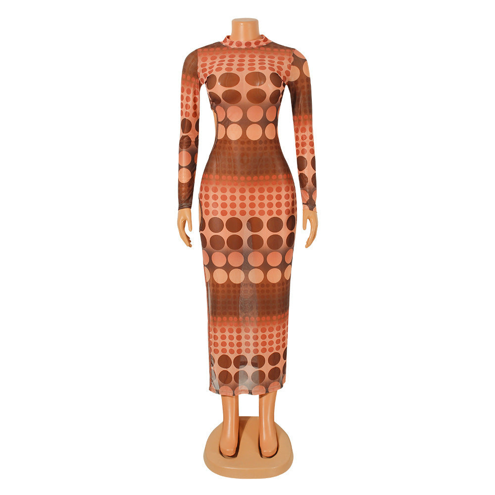 Long Sleeve Swimsuit Dress – Modest One-Piece Swim Dress with Built-in Shorts