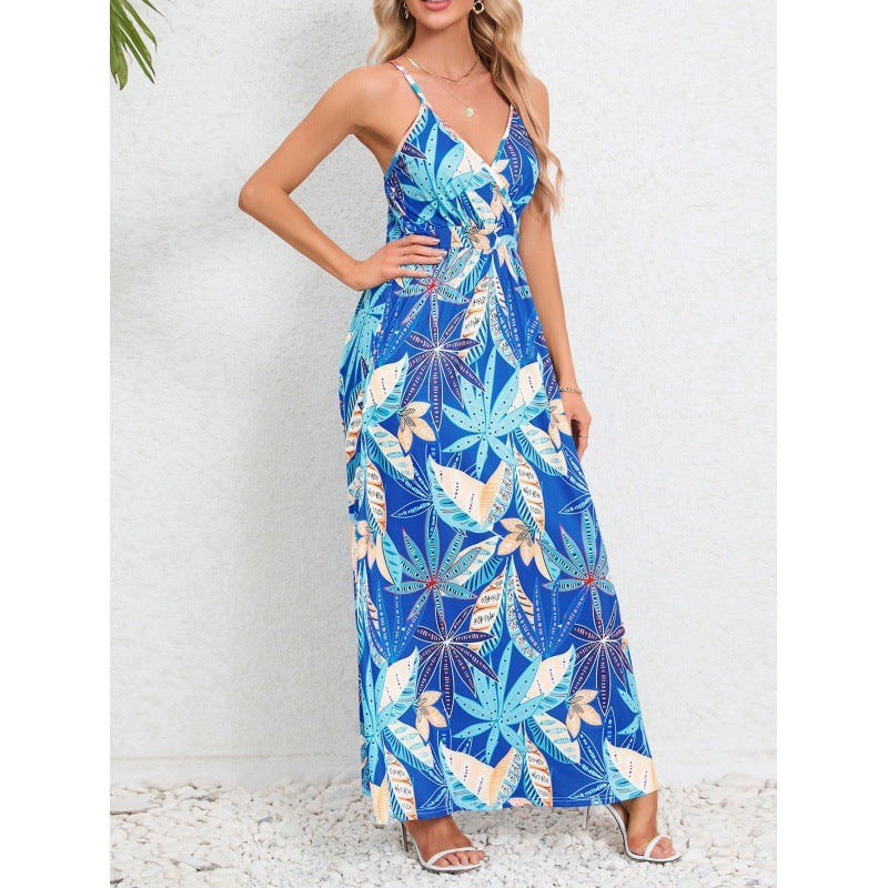 Backless Slimming Maxi Dress – Sleek & Adjustable for Women