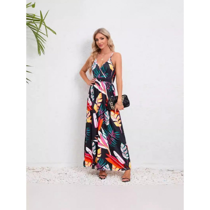 Backless Slimming Maxi Dress – Sleek & Adjustable for Women