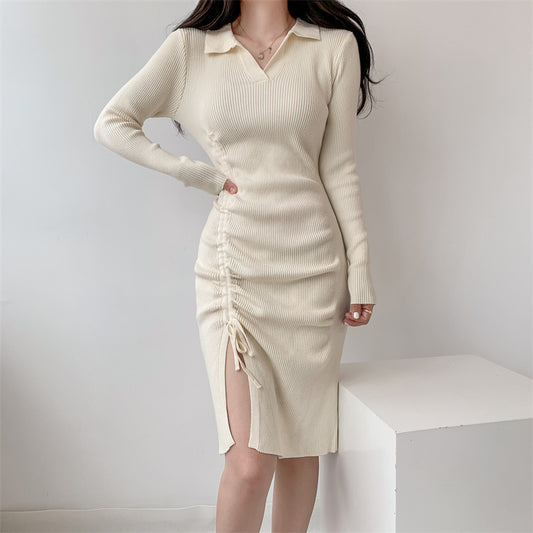 Cozy Knit Jumper Dress – Long Sleeve Casual Sweater Dress for Women